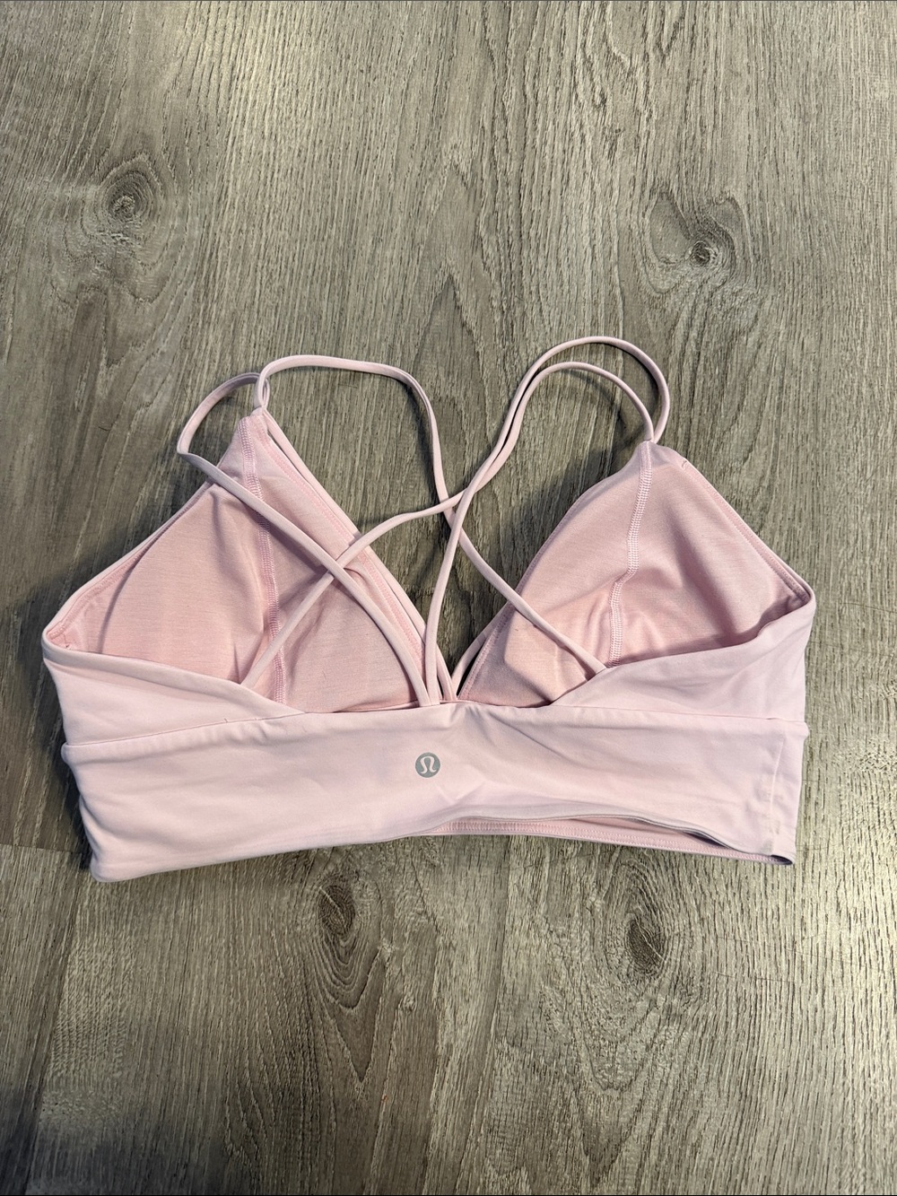 lululemon athletica Light Pink Strappy Bralette with Crisscross Back EUC - Picture 2 of 3